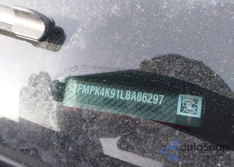 2020 Ford Edge Titanium z USA, uszkodzony, nr VIN 2FMPK4K91LBA86297